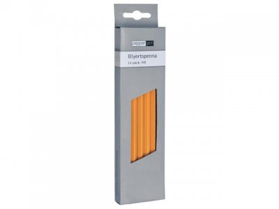 Blyertspenna med radergummi gul 12/FP