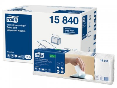 Servett TORK Pre N4 2-lag vit 500/FP
