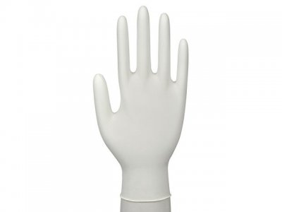 Nitrilhandske acc./pfri vit M 100/fp