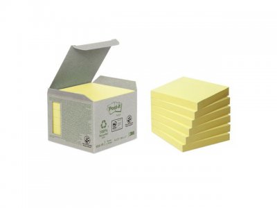 Notes POST-IT 100%recyc 76x76 mm gul6/F