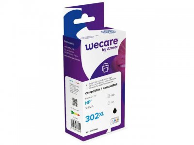 Bläckpatron WECARE HP 302XL Svart