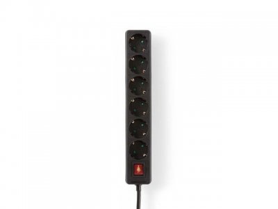 Grenuttag NEDIS Jordad 6-Väg 1,5m Svart