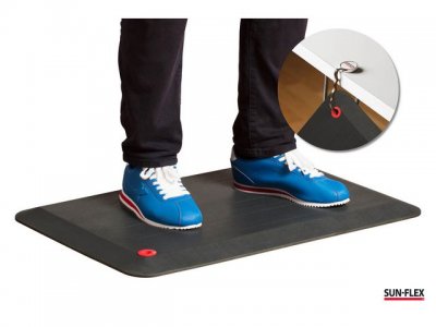 Arbetsmatta SUN-FLEX StandMat grå/svart