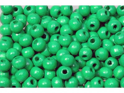 Träpärla 10 mm grön 200/fp