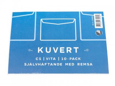 Kuvert Konsument C5 Vit Remsa 10/FP