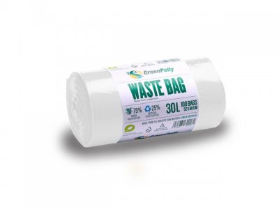 Papperskorgspåse HDPE 30L11my vit 100/RL