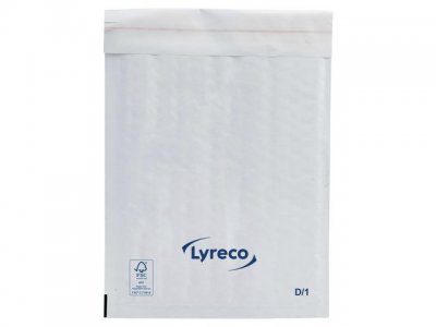 Bubbelpåse LYRECO 180x260mm vit 100/FP