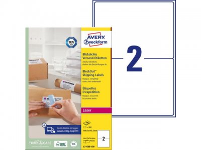 Etikett AVERY 199.6X143.5MM 200/FP
