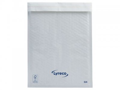 Bubbelpåse LYRECO 340x240mm vit 100/FP