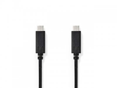 Kabel NEDIS USB-C - USB-C 1m svart