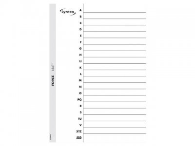 Kartongregister LYRECO A4 A-Ö vit