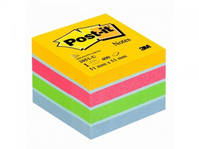 Notes POST-IT kub 76x76 450bl u.colours