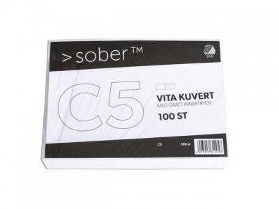 Kuvert SOBER C5 90g remsa 100/FP