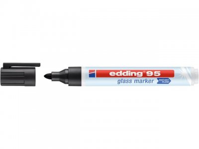 Märkpenna glastavla EDDING 95 svart