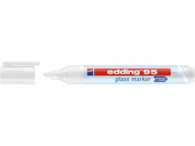 Märkpenna glastavla EDDING 95 vit