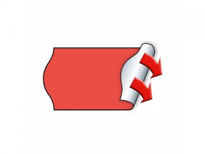 Etikett METO perm. 22x12 röd 12000/FP