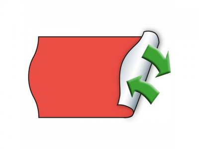 Etikett METO Avtagbar 32x19 röd 5000/FP